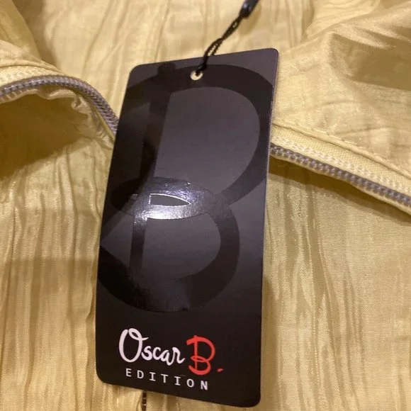 BNWT Oscar B lightweight Crinkled Blazer sporty biker Jacket - Picture 10 of 12